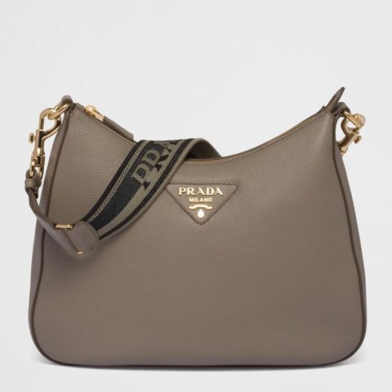 Perfette Qualità Repliche Borsa a tracolla Prada Granata Grigia Imitazione
