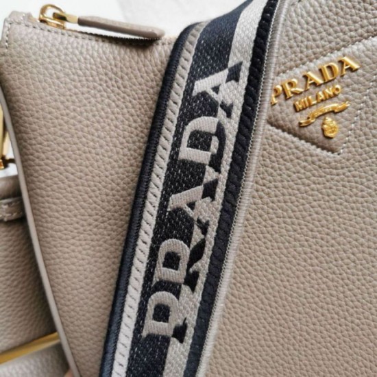 Perfette Qualità Repliche Borsa a tracolla Prada Granata Grigia Imitazione