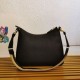 Replica perfetta Borsa a tracolla Prada Granata Nera Imitazione Outlet Online
