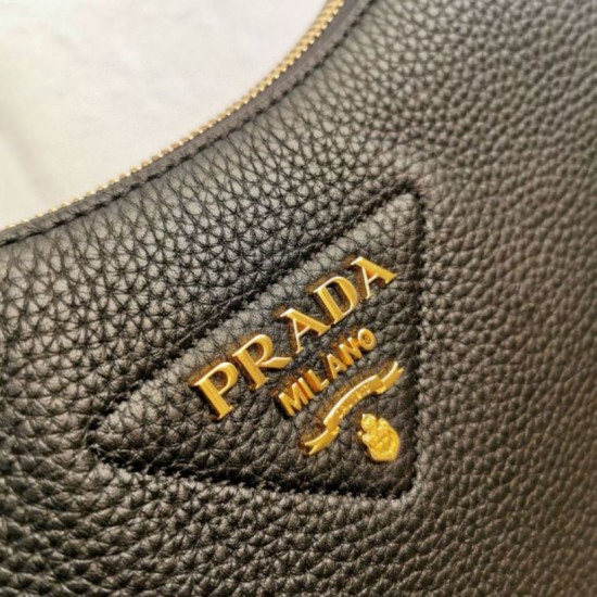 Replica perfetta Borsa a tracolla Prada Granata Nera Imitazione Outlet Online