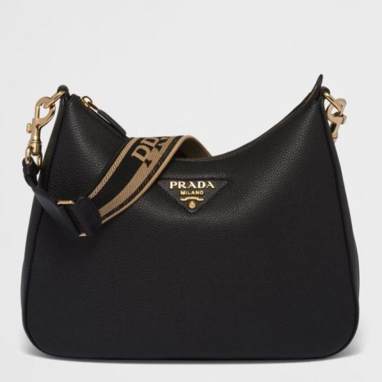 Replica perfetta Borsa a tracolla Prada Granata Nera Imitazione Outlet Online