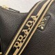 Replica perfetta Borsa a tracolla Prada Granata Nera Imitazione Outlet Online