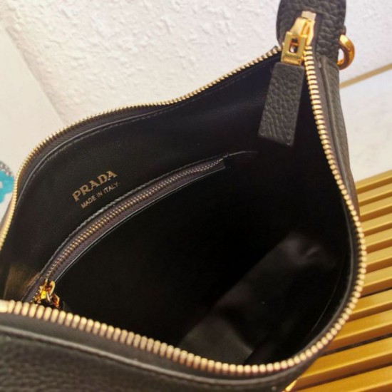 Replica perfetta Borsa a tracolla Prada Granata Nera Imitazione Outlet Online