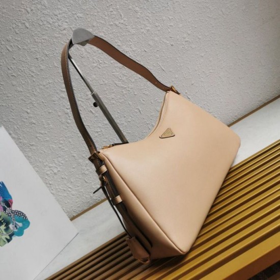 Perfette Qualità Repliche Prada Aimee Large Shoulder Bag Travertino Imitazione