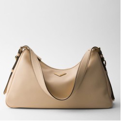 Perfette Qualità Repliche Prada Aimee Large Shoulder Bag Travertino Imitazione