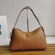 Replica perfetta Prada Aimee Large Shoulder Bag Marrone Imitazione Outlet Online