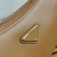 Replica perfetta Prada Aimee Large Shoulder Bag Marrone Imitazione Outlet Online
