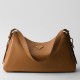 Replica perfetta Prada Aimee Large Shoulder Bag Marrone Imitazione Outlet Online
