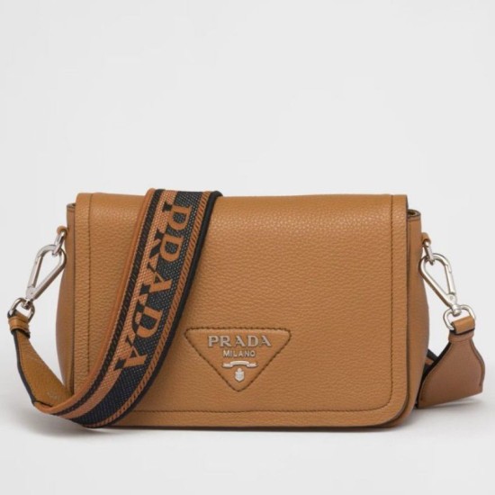 Miglior Falso Borsa a tracolla piccola Prada Flap Granata Marrone Economiche Premium