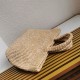 Borsa tote grande Prada all'uncinetto in filato effetto rafia beige Replica originale di alta qualità Miglior Falso Borsa tote grande Prada all'uncinetto in filato effetto rafia beige Economiche Premium