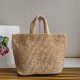 Borsa tote grande Prada all'uncinetto in filato effetto rafia beige Replica originale di alta qualità Miglior Falso Borsa tote grande Prada all'uncinetto in filato effetto rafia beige Economiche Premium