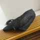 Migliore Repliche Prada Large Crochet Tote Bag Raffia-effect Yarn Nero Economiche Outlet Online