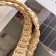 Migliore Repliche Prada Small Tote Bag Raffia Intrecciata Beige Economiche Outlet Online