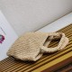 Miglior Falso Prada Small Crochet Tote Bag Raffia-effect Yarn Beige Economiche Premium