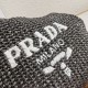 Perfette Qualità Repliche Borsa tote piccola Prada all'uncinetto in filato effetto rafia nero Imitazione
