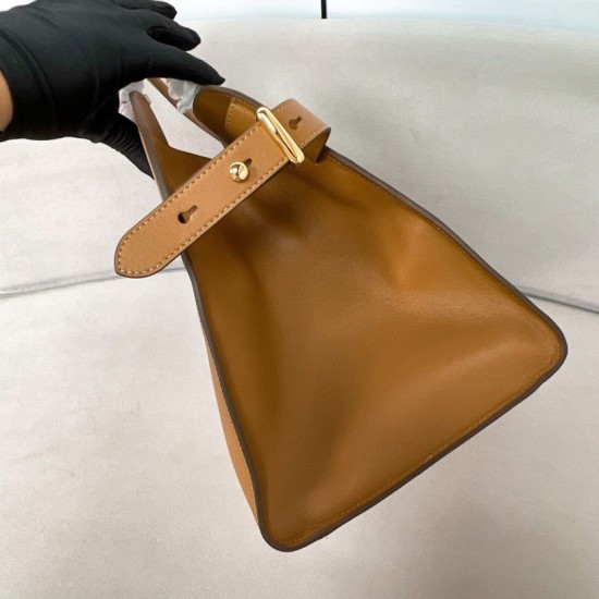 Prada Large Tote Bag con Fibbie Marrone Replica originale di alta qualità Perfette Qualità Repliche Prada Large Tote Bag con Fibbie Marrone Imitazione