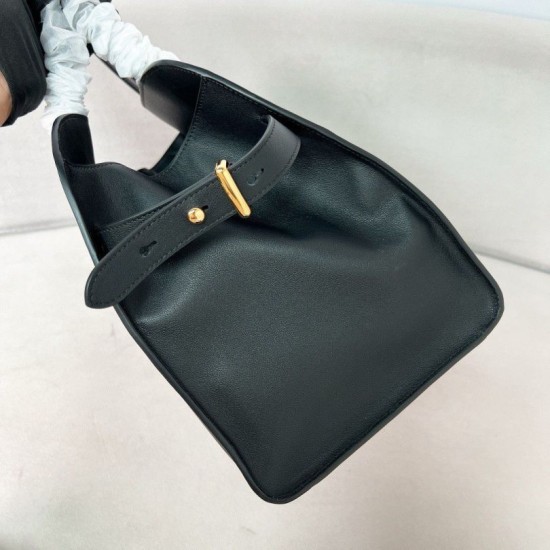 Miglior Falso Prada Large Tote Bag con Fibbie Nero Economiche Premium