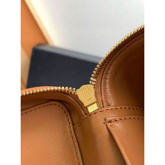 Miglior Falso Borsa mini Vanity Prada Granata Marrone Economiche Premium