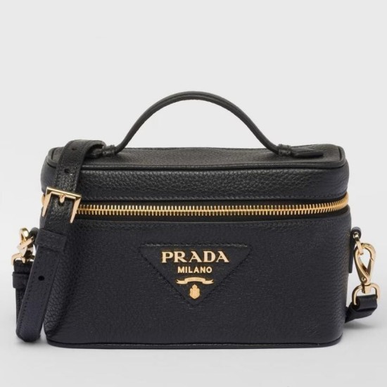 Miglior Falso Borsa mini Vanity Prada Granata Nera Economiche Premium