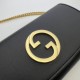 Migliore Repliche Portafoglio con catena continentale Gucci Blondie 725215 nero Economiche Outlet Online