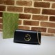 Migliore Repliche Portafoglio con catena continentale Gucci Blondie 725215 nero Economiche Outlet Online