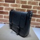Replica perfetta Gucci Jumbo GG Borsa a tracolla media da uomo 760234 Nero Imitazione Outlet Online