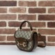 Replica perfetta Borsa mini con manico superiore Gucci Horsebit 1955 781387 marrone Imitazione Outlet Online