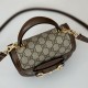 Replica perfetta Borsa mini con manico superiore Gucci Horsebit 1955 781387 marrone Imitazione Outlet Online