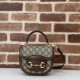 Replica perfetta Borsa mini con manico superiore Gucci Horsebit 1955 781387 marrone Imitazione Outlet Online