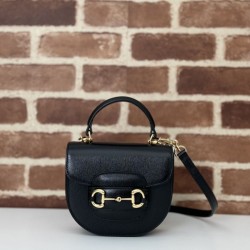 Migliore Repliche Borsa mini con manico superiore Gucci Horsebit 1955 781387 nero Economiche Outlet Online