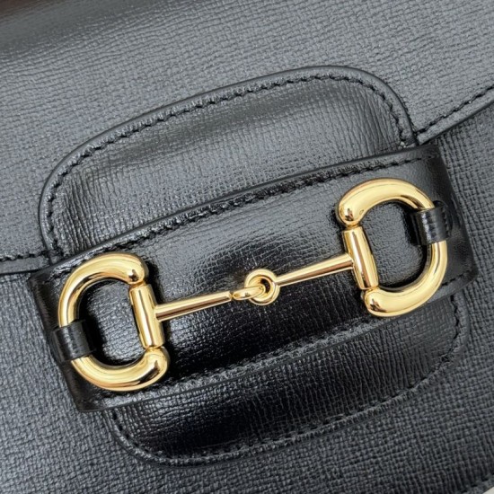 Migliore Repliche Borsa mini con manico superiore Gucci Horsebit 1955 781387 nero Economiche Outlet Online