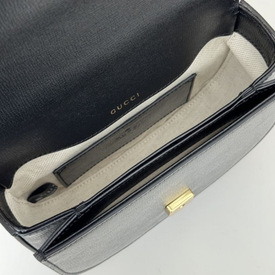 Migliore Repliche Borsa mini con manico superiore Gucci Horsebit 1955 781387 nero Economiche Outlet Online