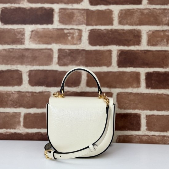 Perfette Qualità Repliche Borsa mini con manico superiore Gucci Horsebit 1955 781387 beige Imitazione