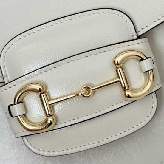 Perfette Qualità Repliche Borsa mini con manico superiore Gucci Horsebit 1955 781387 beige Imitazione