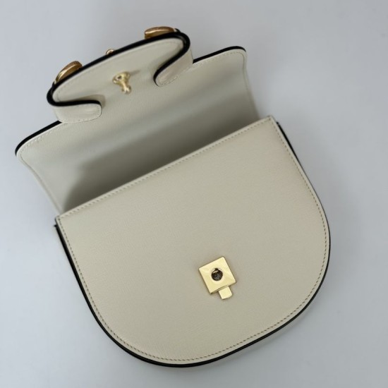 Perfette Qualità Repliche Borsa mini con manico superiore Gucci Horsebit 1955 781387 beige Imitazione
