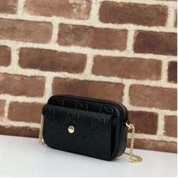 Miglior Falso Borsa a tracolla Gucci GG super mini 781554 Nero Economiche Premium