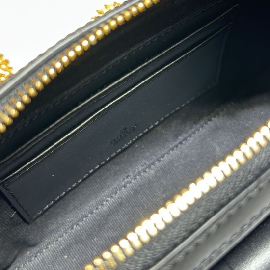 Miglior Falso Borsa a tracolla Gucci GG super mini 781554 Nero Economiche Premium