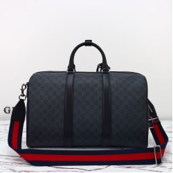 Miglior Falso Gucci Men GG Supreme Duffle Bag 792074 Nero Economiche Premium