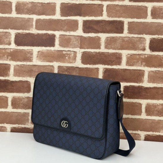Perfette Qualità Repliche Gucci Ophidia Men messenger bag Blu scuro Imitazione