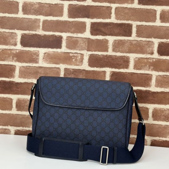 Perfette Qualità Repliche Gucci Ophidia Men messenger bag Blu scuro Imitazione