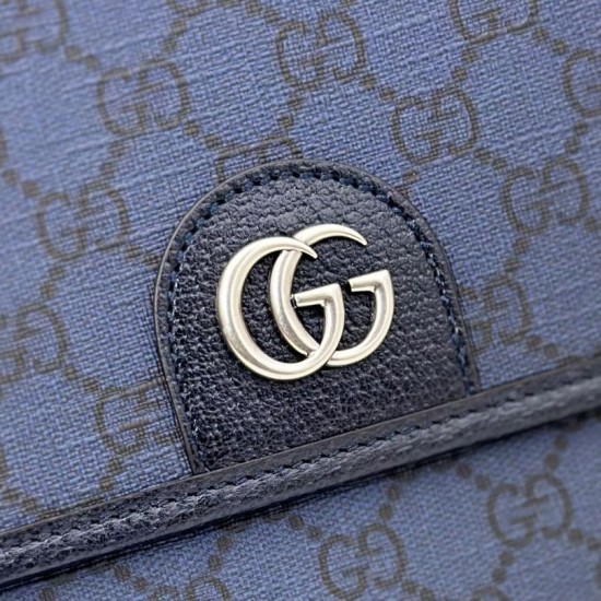 Perfette Qualità Repliche Gucci Ophidia Men messenger bag Blu scuro Imitazione