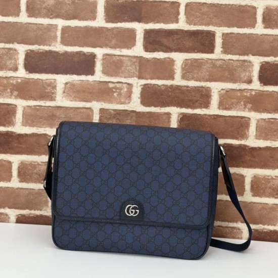 Perfette Qualità Repliche Gucci Ophidia Men messenger bag Blu scuro Imitazione