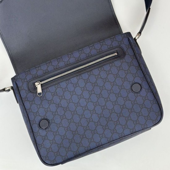 Perfette Qualità Repliche Gucci Ophidia Men messenger bag Blu scuro Imitazione
