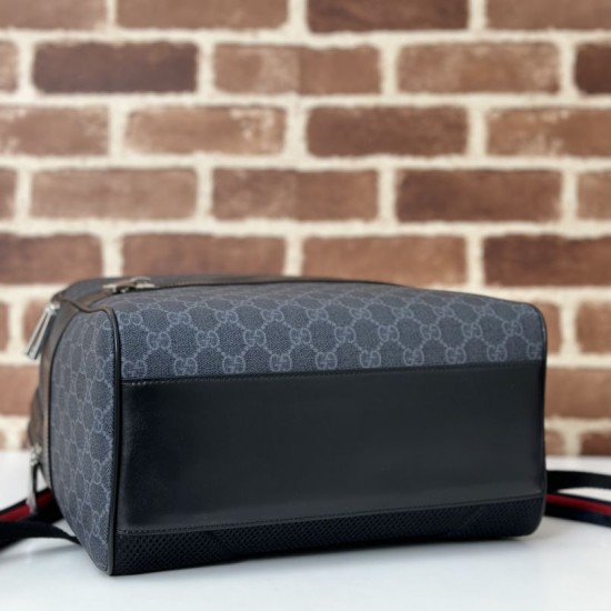 Perfette Qualità Repliche Gucci GG Supreme Men backpack 792123 Nero Imitazione
