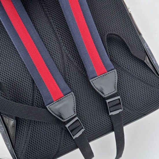 Perfette Qualità Repliche Gucci GG Supreme Men backpack 792123 Nero Imitazione