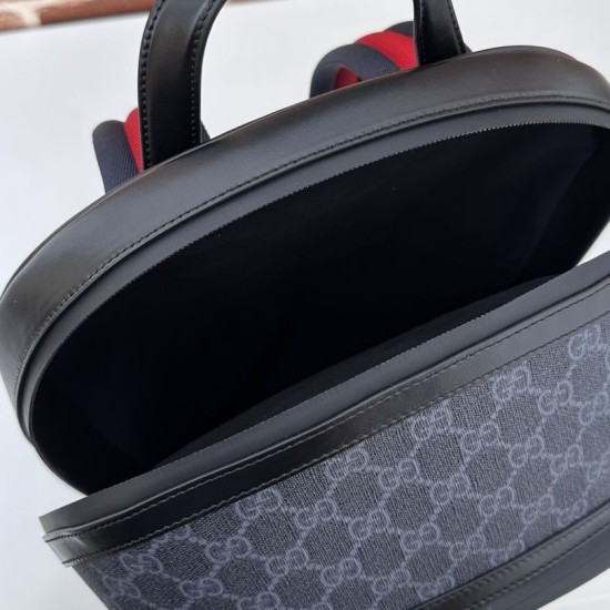 Perfette Qualità Repliche Gucci GG Supreme Men backpack 792123 Nero Imitazione