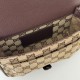 Migliore Repliche Borsa super mini Gucci GG bicolore 795213 marrone Economiche Outlet Online