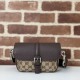 Migliore Repliche Borsa super mini Gucci GG bicolore 795213 marrone Economiche Outlet Online