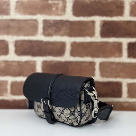 Miglior Falso Borsa super mini Gucci GG bicolore 795213 nero Economiche Premium