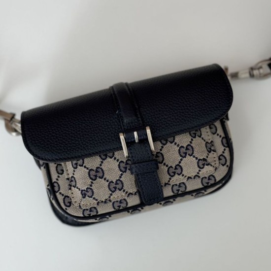 Miglior Falso Borsa super mini Gucci GG bicolore 795213 nero Economiche Premium